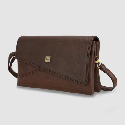 Túi đeo chéo nữ thanh lịch IDIGO FB2 - 380, túi xách cầm tay dáng chữ nhật nắp gập