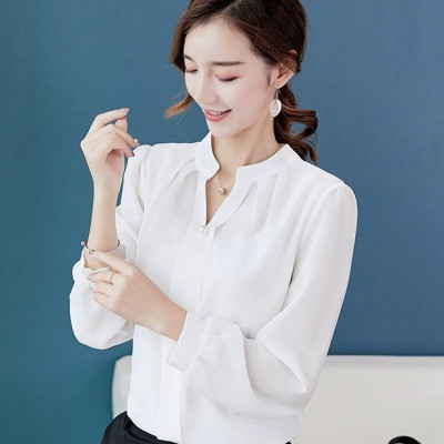 Sơ mi trắng cổ V Haint Boutique sm67