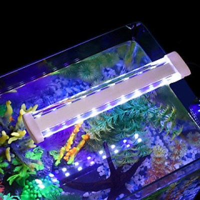 Đèn bể cá cảnh KẸP hồ cá 15cm 25cm 35cm 45cm 60cm BONETAR 10D 20D 30D 40D cao cấp, 2 màu trắng xanh, siêu bền, tiết kiệm điện