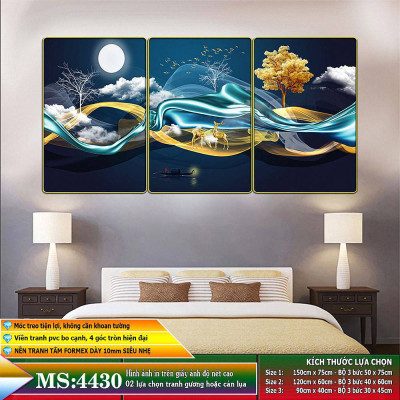 Tranh treo tường trang trí phòng khách, phòng ngủ, phòng ăn:4430L15F