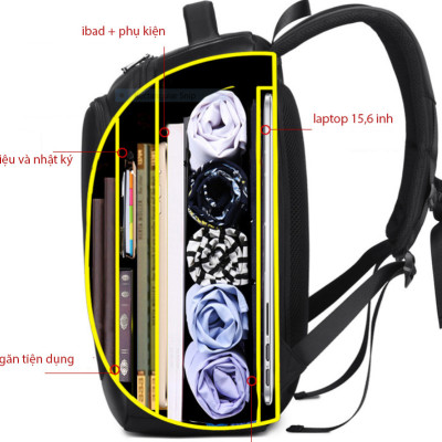 Ba lô nam thời trang cao cấp phong cách mới 15,6"