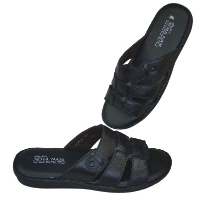 Dép Nam Quai Ngang TiTi ĐÔ Da Bò Thật Cao Cấp DNA2119