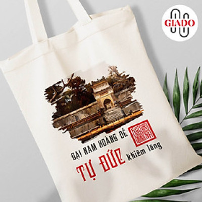 Túi canvas GIADO, túi vải bố, túi tote mẫu Huế khiêm lăng Tự Đức