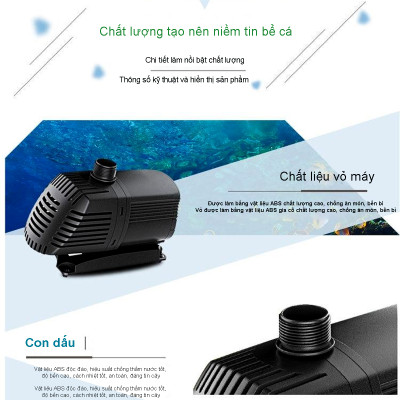 Máy bơm nước ATMAN AT6000 55W, 6000L/Hr lọc nước hồ cá koi, bơm sinh hoạt, tiểu cảnh, đài phun nước cao cấp