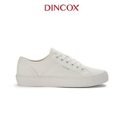 Giày Sneaker Vải Canvas Nam Nữ E18 White Dincox Shoes Sang Trọng