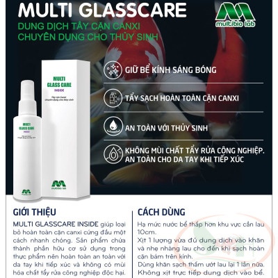 Tẩy cặn canxi Multi Glass Care Inside vệ sinh hồ cặn bám kính bể cá tép thủy sinh