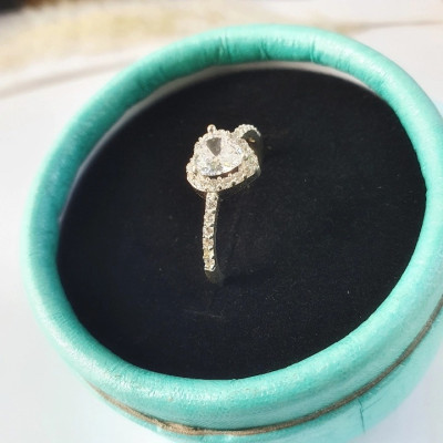 Nhẫn Nữ Bạc 925 Hình trái tim Đính Đá Bạc Hiểu Minh NU492