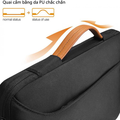 Túi xách chống sốc dành cho MacBook Pro 13” 2018 TOMTOC (USA) Spill-resistant - Hàng chính hãng