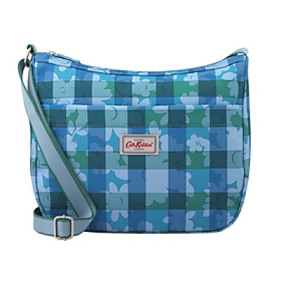 Cath Kidston túi đeo chéo họa tiết Flower Power (Flower Power Gingham Recycled Zip Messenger Bag)