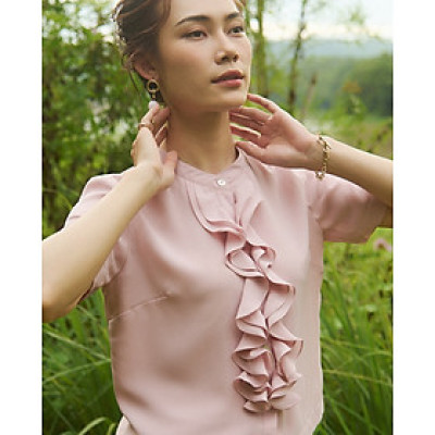 Áo Viền Bèo Phấn TOP211 thời trang thiết kế Hity