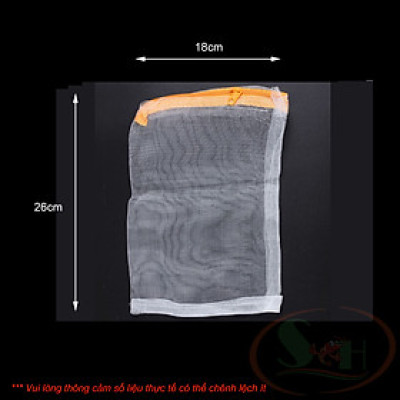 Túi lưới mịn đựng vật liệu lọc cốt nền khóa kéo nhựa bể cá tép thủy sinh