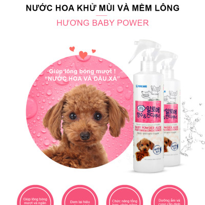 Nước Hoa Khử mùi & mềm lông cho Thú Cưng hương Baby Powder Forcans 300ml