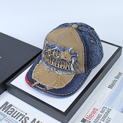 Nón nam, mũ lưỡi trai Ông Địa Religion tưa phối vải jeans form đẹp thời trang đường phố