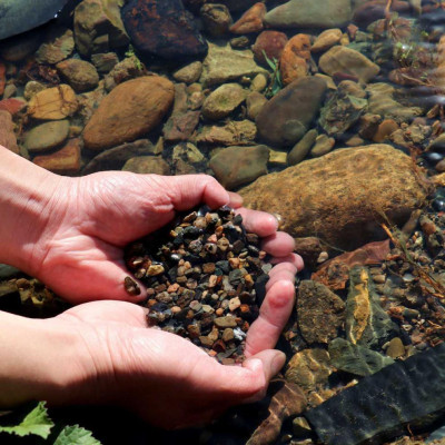 5KG Sạn suối dẹt, sỏi suối thủy sinh tự nhiên, trải nền, trang trí bể cá, tiểu cảnh, hòn non bộ, lọc nước hồ cá