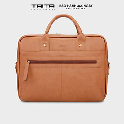 Cặp công sở Trita ( Thời trang nam cao cấp đựng vừa laptop 14.6 inch - Cặp da TCA2 )