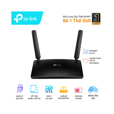 Bộ Phát Wifi 4G TP LINK TL-MR100 4G LTE Dùng Sim DATA - hàng chính hãng