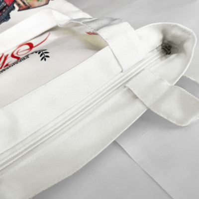 Túi canvas GIADO, túi vải bố, túi tote mẫu Hội An chùa Cầu chữ đỏ