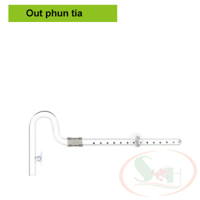 Ống in out thủy tinh Ista phun tia, hút váng mini 12, 16 mm bể thủy sinh cá tép