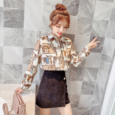 Áo sơ mi nữ, áo sơ mi dài tay họa tiết dân gian độc đáo HB78