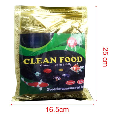 8 Gói Thức Ăn Cá Cảnh, cám Cá Koi hạt nhỡ 3mm (Cho cá size 8cm trở lên) - Nhanh lên size, lên màu, tăng cường sức đề kháng 500Gr