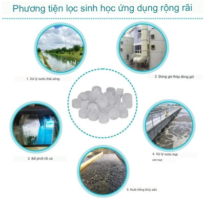 650GR Hạt Kaldnes LOẠI TO vật liệu lọc nước bể cá, tạo oxy hồ thủy sinh cao cấp