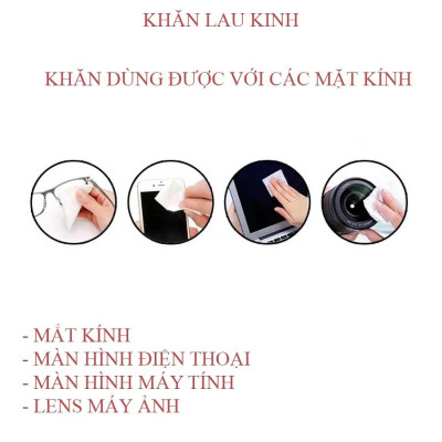 Khăn Lau Kính Nano Hộp 100 Miếng Giấy Lau Kính Chống Bám Hơi Nước, Lau Sạch Vân Tay Bụi Bẩn - Chính hãng