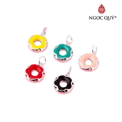 Charm bạc treo hình bánh donut - Ngọc Quý Gemstones