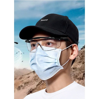 Mắt kính bảo hộ lao động, Kính bảo hộ trong suốt bảo vệ mắt hỗ trợ phòng dịch, chắn gió bụi chống tia UV tròng trong suốt