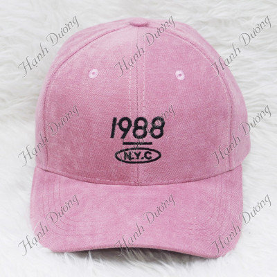 Nón kết nhung mềmm mại thêu NYC 1988 đẹp mắt, chất liệu vải nhung mềm mại - Hạnh Dương