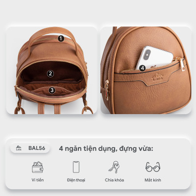 Balo Lata ( Thời trang nữ công sở cỡ nhỏ - Balo da BAL56 )