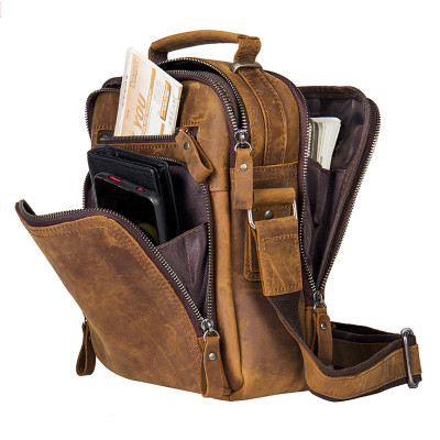 Túi đeo chéo nam DA BÒ THẬT phong cách mới  - BEE GEE DCN9315B