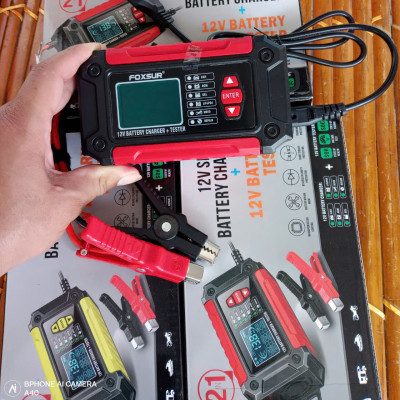 Hàng Nhật: Bộ Sạc Và Test Bình Ắc Quy Thông Minh 2IN1 FOXSUR 12V Công Nghệ Hiện Đại