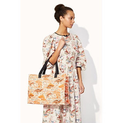 Cath Kidston - Túi đeo vai/The Sidekick Tote - Camo Dino - Cream -1041156