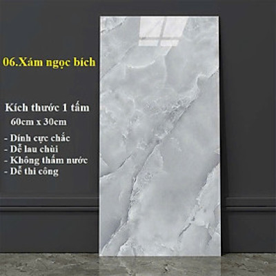 Bộ 20 Tấm Xốp Dán Tường 3D PVC Vân Đá 60x30cm Keo Sẵn Dày 2,5mm Cao Cấp, Sang trọng