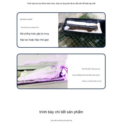 Túi Lọc Cặn Chống Tràn Hồ Cá 18x50cm (1/2 Lớp): Lọc Sạch Phân, Vệ Sinh Bể Hiệu Quả!