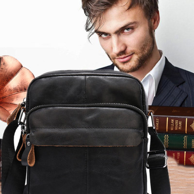 Túi đeo chéo nam DA BÒ THẬT phong cách mới  - BEE GEE DCN9277