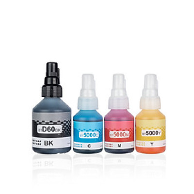Free ship- set 4 màu Mực in phun màu  BT-D60BK cho máy in  DCP-T310/510W/710W/MFC-T810W/T910W, hàng nhập khẩu.