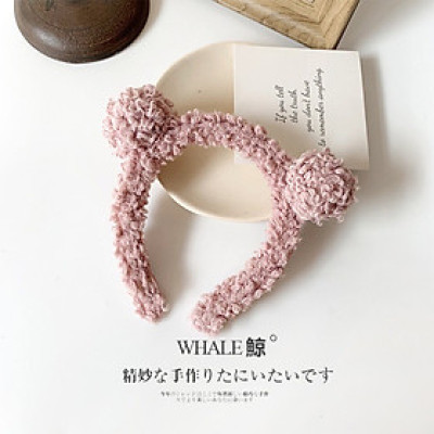 Băng đô tai gấu chất liệu nhung thời trang Han Quốc cho nữ 