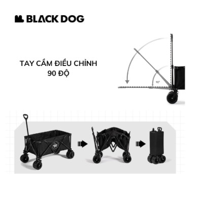 Xe kéo gấp gọn 4 chiều tháo rời bánh Blackdog BD-TC002
