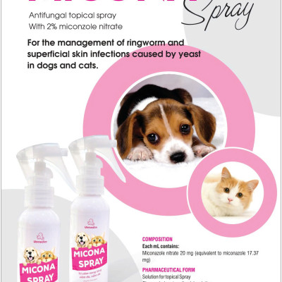 Vemedim Micona Spray Xịt Viêm nang lông, Viêm da, Nấm da cho Chó Mèo - Chai 100ml