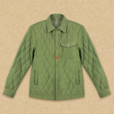 Áo khoác trấn thủ dài tay chần bông đường khâu hình ô quả trám - Cộng Cà Phê