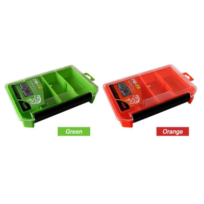 Hộp nhựa lưu trữ phụ kiện đi câu, mồi câu cá có chia thành từng khay có thể tháo rời