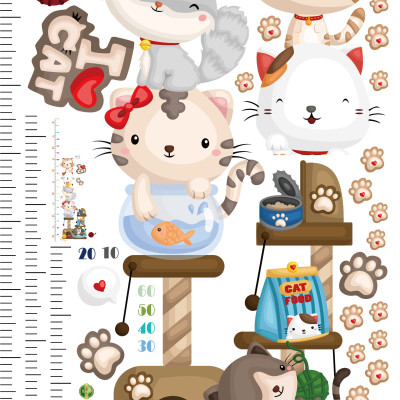 Decal dán tường đo chiều cao SK9332