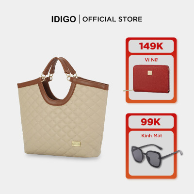 Túi xách nữ công sở đựng tài liệu A5 IDIGO FB2 - 5054, túi đeo chéo nữ chần trám dạo phố phong cách Hàn Quốc