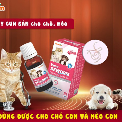 Siro Vime Deworm xổ giun sán cho chó mèo (Vemedim, chai 20ml)
