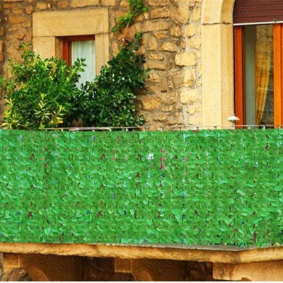 Hàng rào lá xanh nhân tạo - Tấm lá vạn niên thanh 1m*3m trang trí nhà cửa ban công - Cây giả, hoa lụa Decor trang trí nhà cửa