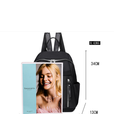 Balo Nữ Cao Cấp, Balo Hàn Quốc Dây Kéo Đôi Cho Nữ Vải Oxford Chống Thấm, Ngăn Chứa Rộng Rãi