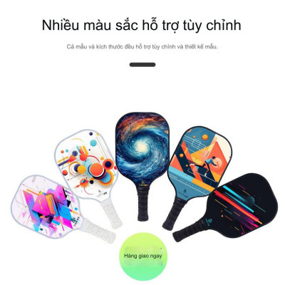 Bộ 2 Vợt Pickleball Sợi Carbon Cao Cấp Tubao Hàng Chính Hãng + Kèm Túi Chống Sốc Và 4 Bóng