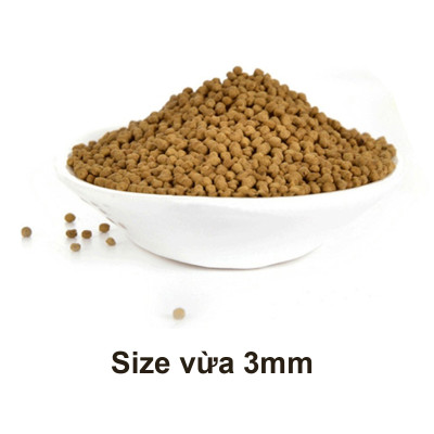 8 Gói Thức Ăn Cá Cảnh, cám Cá Koi hạt nhỡ 3mm (Cho cá size 8cm trở lên) - Nhanh lên size, lên màu, tăng cường sức đề kháng 500Gr