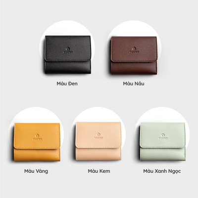 Ví Yuumy ( Thời trang nữ Gập 3 dáng cầm tay nhỏ gọn - Ví da Seasand YV85 )